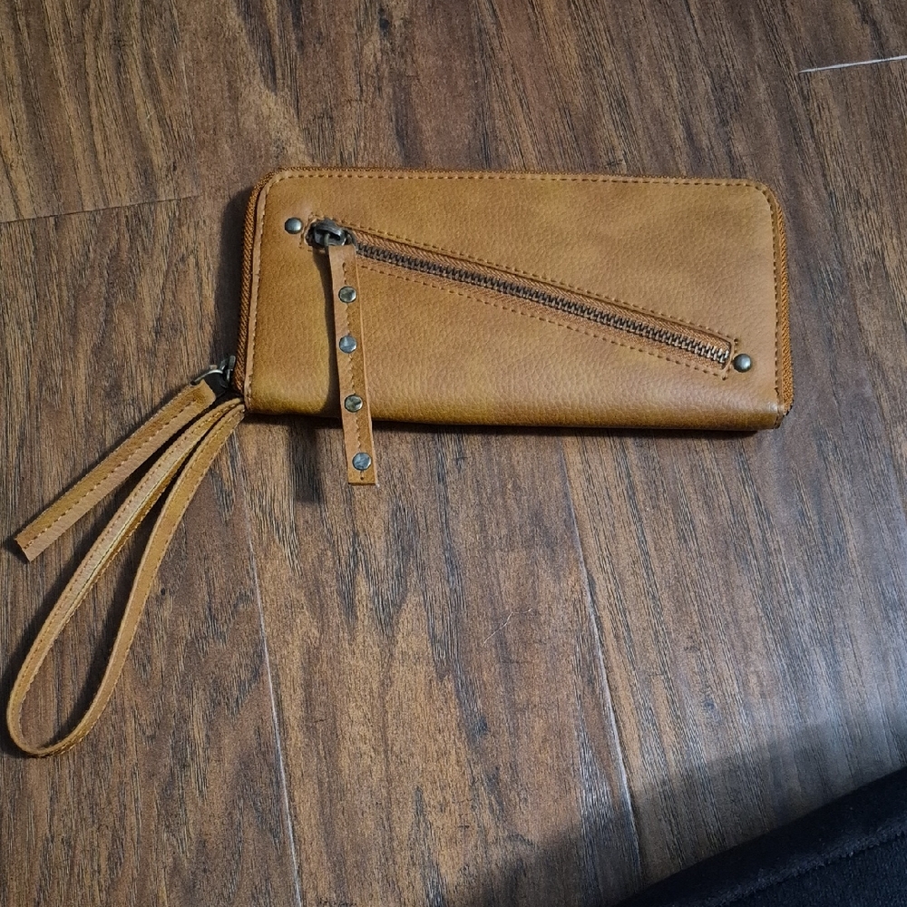 Free People Brown Vegan Wallet